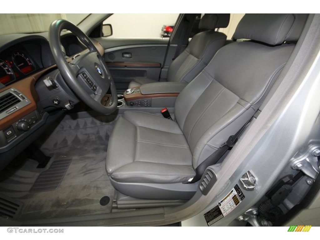 Basalt Grey/Flannel Grey Interior 2005 BMW 7 Series 745i Sedan Photo #76918590