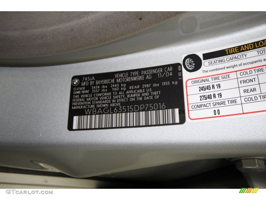 2005 7 Series 745i Sedan - Titanium Silver Metallic / Basalt Grey/Flannel Grey photo #5