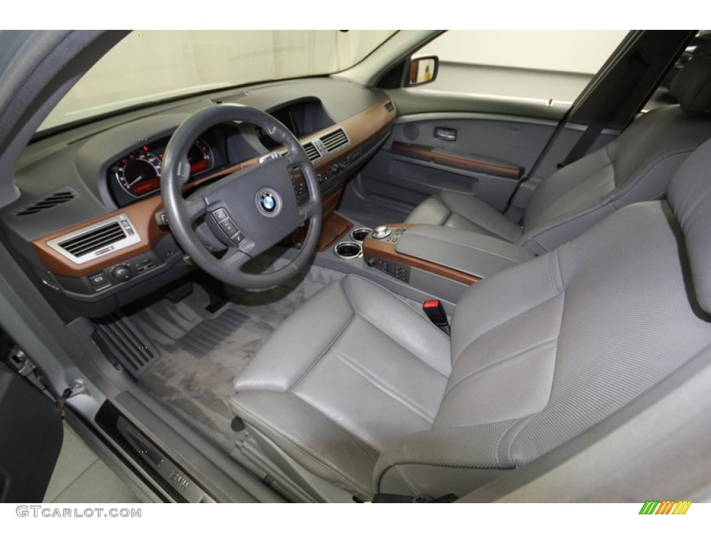 2005 7 Series 745i Sedan - Titanium Silver Metallic / Basalt Grey/Flannel Grey photo #13