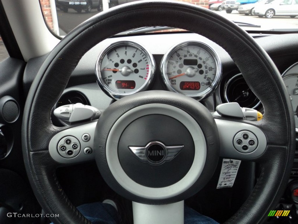 2006 Mini Cooper S Hardtop Space Gray/Panther Black Steering Wheel Photo #76919318