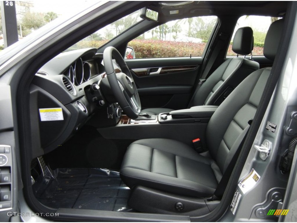 Black Interior 2013 Mercedes-Benz C 250 Sport Photo #76919327