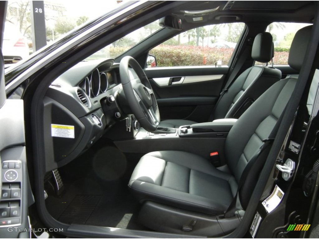 Black Interior 2013 Mercedes-Benz C 250 Sport Photo #76919928