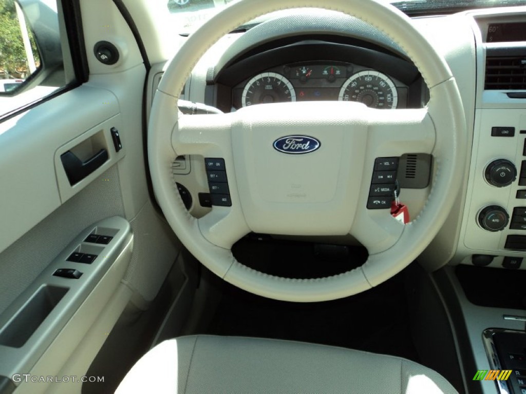 2011 Ford Escape Hybrid 4WD Stone Steering Wheel Photo #76920270