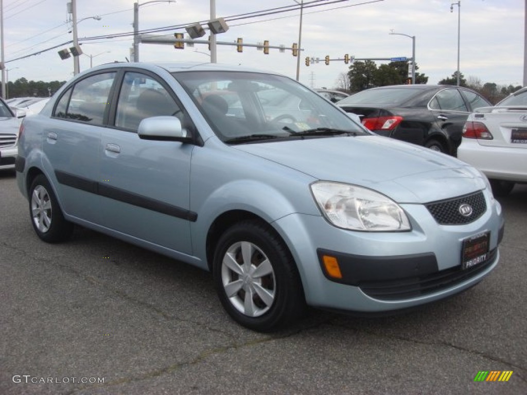 2007 Rio LX Sedan - Polar Blue / Gray photo #6