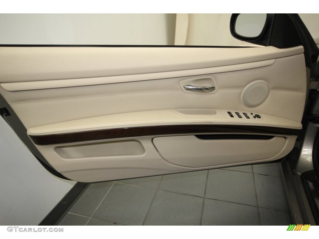 2010 BMW 3 Series 328i Convertible Cream Beige Door Panel Photo #76923024
