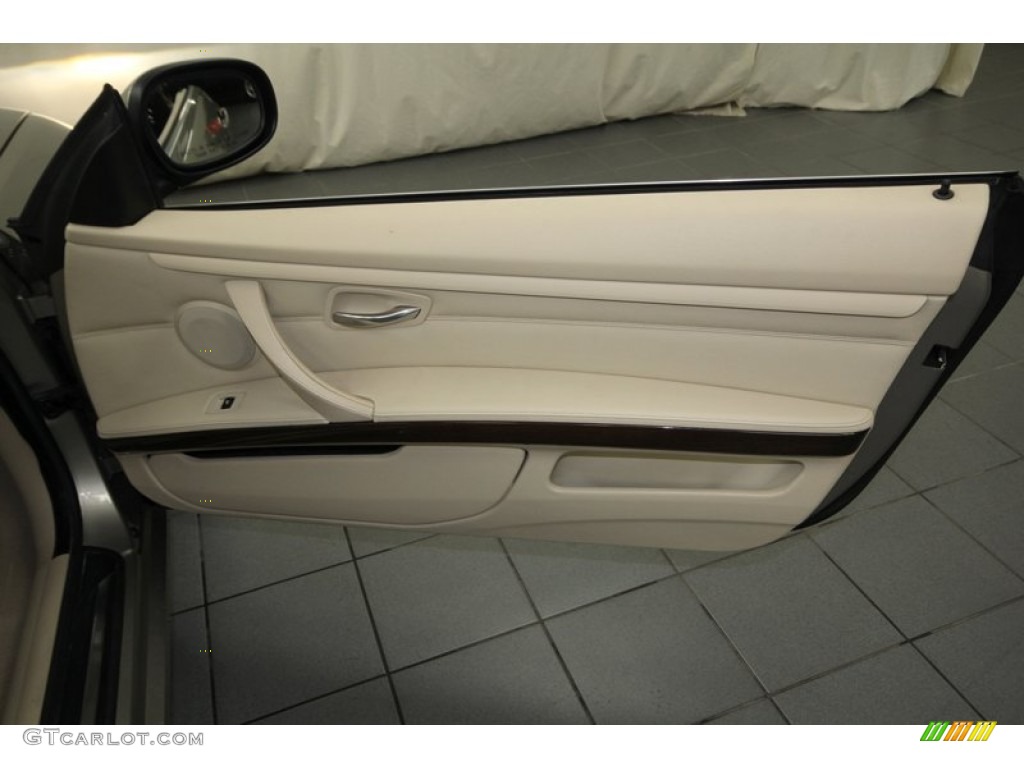 2010 BMW 3 Series 328i Convertible Cream Beige Door Panel Photo #76923225