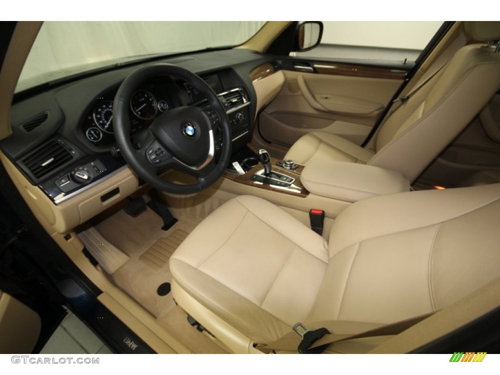 Sand Beige Interior 2012 BMW X3 xDrive 35i Photo #76924262