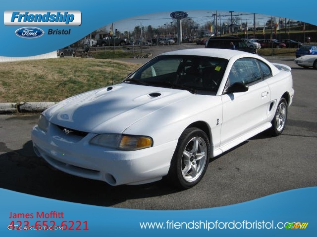 1998 Mustang SVT Cobra Coupe - Ultra White / Black photo #2