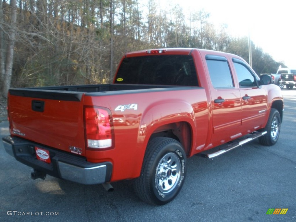 2007 Sierra 1500 SLE Crew Cab 4x4 - Fire Red / Dark Titanium photo #3