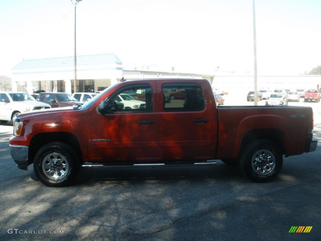 2007 Sierra 1500 SLE Crew Cab 4x4 - Fire Red / Dark Titanium photo #12