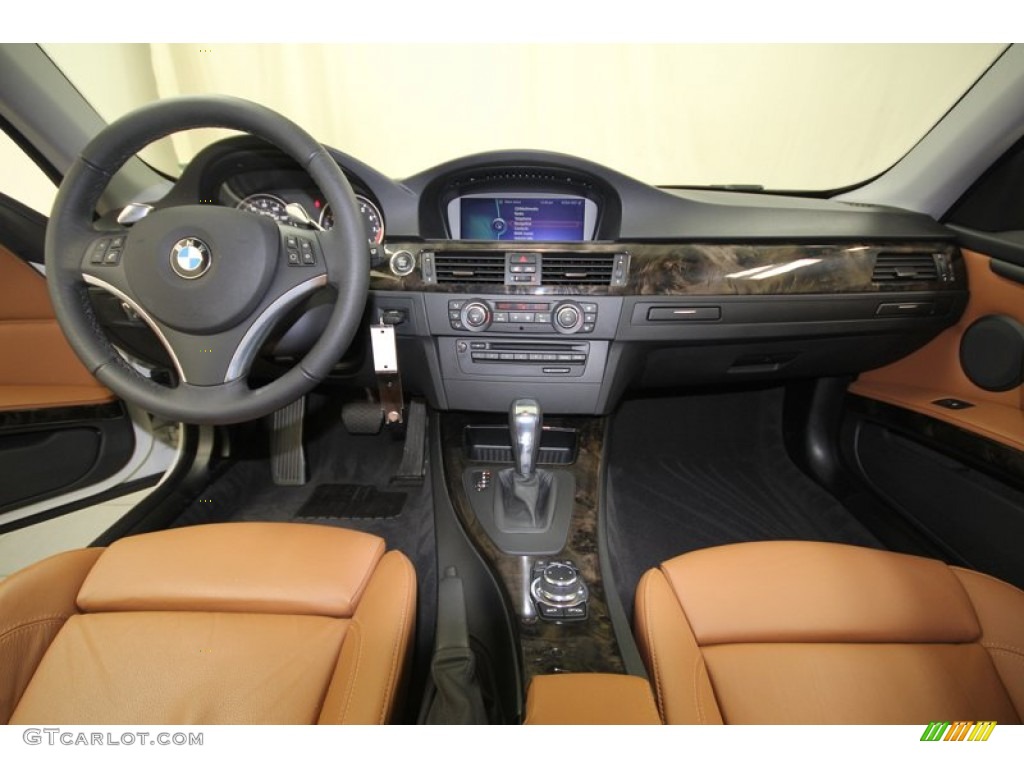 2010 BMW 3 Series 328i Coupe Saddle Brown Dakota Leather Dashboard Photo #76926783