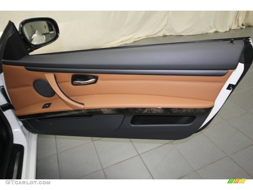 2010 BMW 3 Series 328i Coupe Saddle Brown Dakota Leather Door Panel Photo #76926975