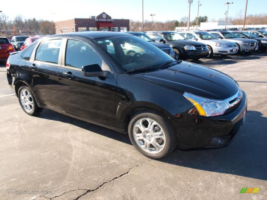 Ebony Black 2009 Ford Focus SES Sedan Exterior Photo #76930168