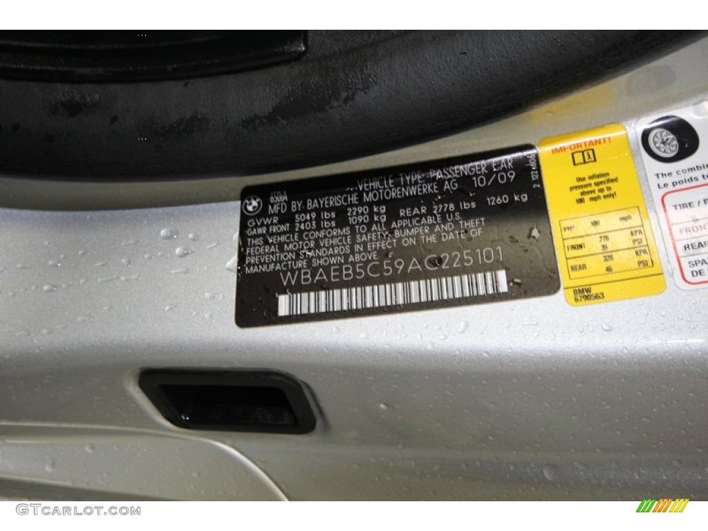 2010 BMW 6 Series 650i Convertible Info Tag Photo #76934593