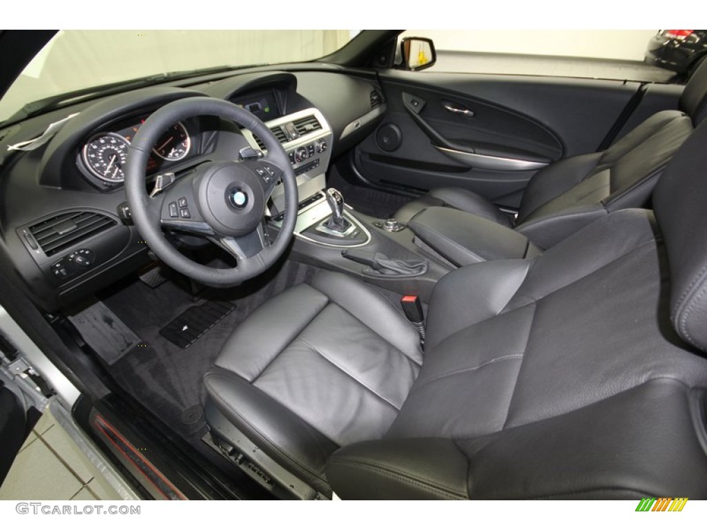 Black Interior 2010 BMW 6 Series 650i Convertible Photo #76935013