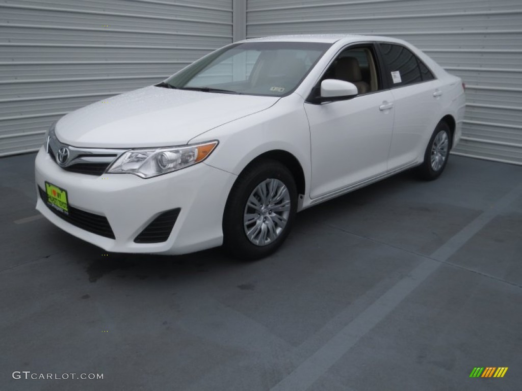 2013 Camry LE - Super White / Ivory photo #8