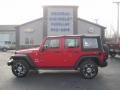 2009 Flame Red Jeep Wrangler Unlimited X 4x4  photo #1