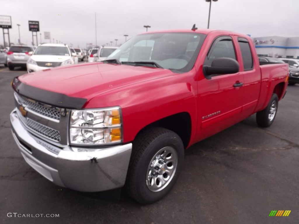 2013 Silverado 1500 LS Extended Cab - Victory Red / Dark Titanium photo #1
