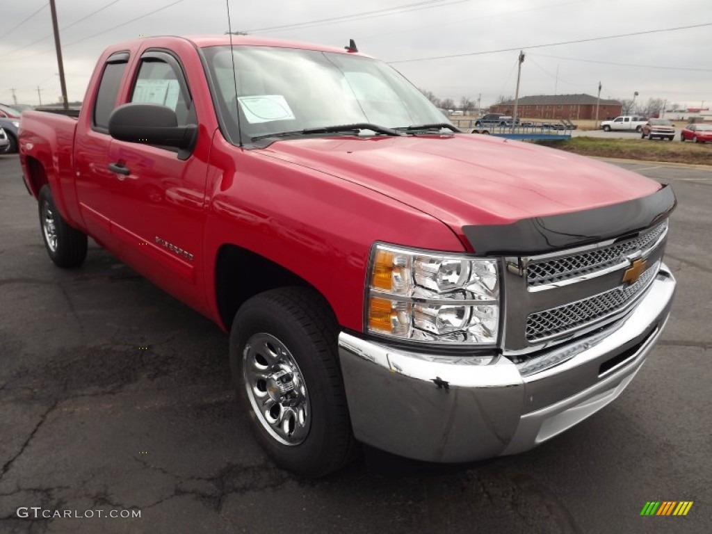 Victory Red 2013 Chevrolet Silverado 1500 LS Extended Cab Exterior Photo #76939780