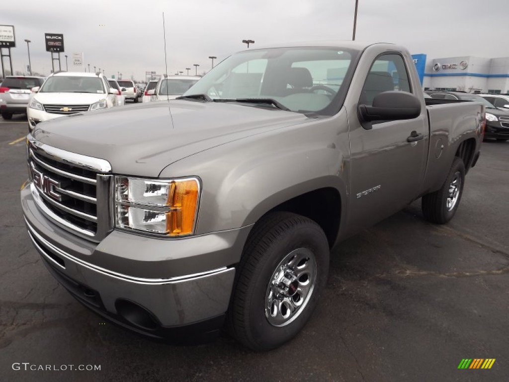 2013 Sierra 1500 Regular Cab 4x4 - Steel Gray Metallic / Ebony photo #1