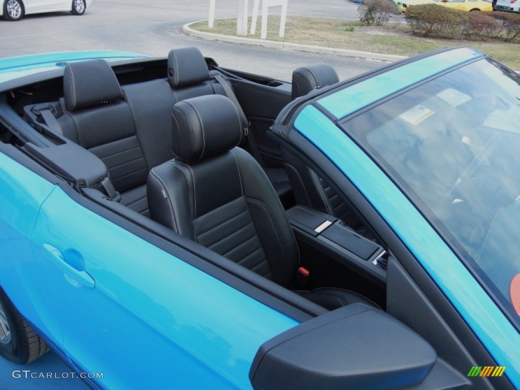 2012 Mustang V6 Premium Convertible - Grabber Blue / Charcoal Black photo #13