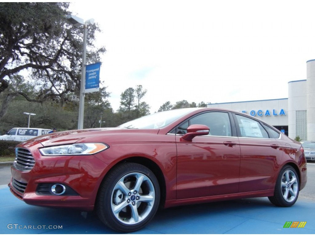 2013 Fusion SE 1.6 EcoBoost - Ruby Red Metallic / Charcoal Black photo #1