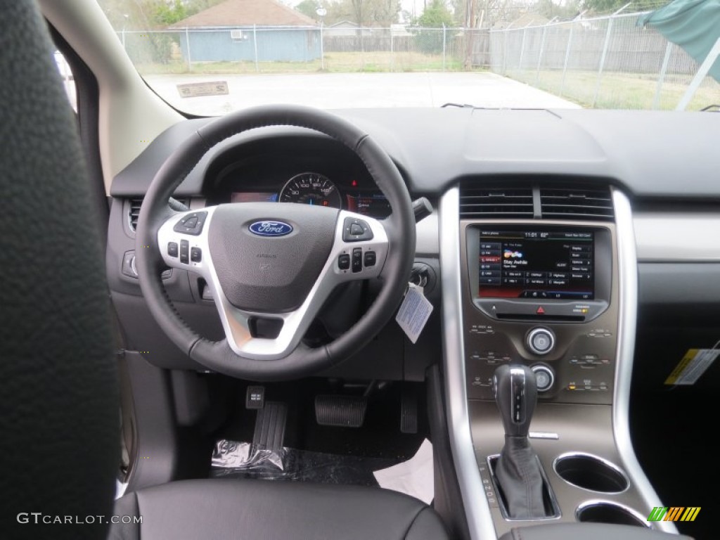2013 Ford Edge SEL Charcoal Black Dashboard Photo #76942969