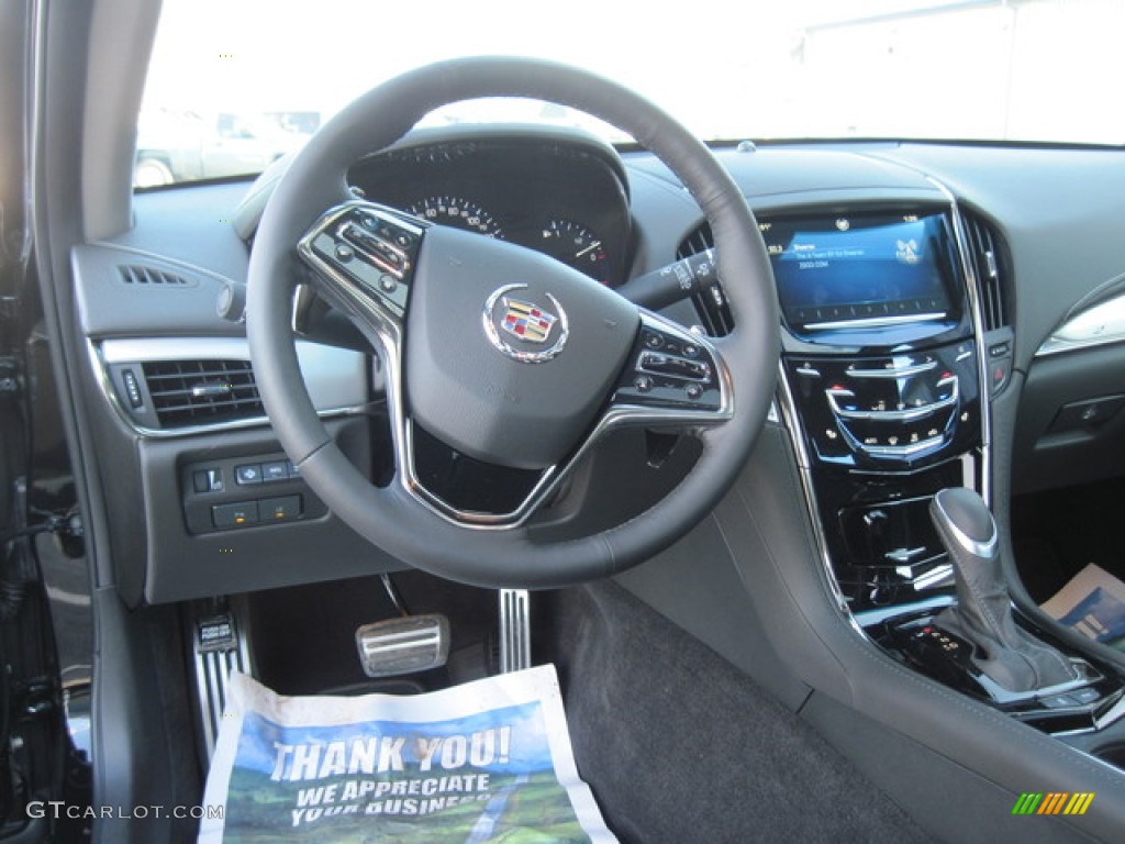 2013 Cadillac ATS 3.6L Premium AWD Jet Black/Jet Black Accents Dashboard Photo #76943267