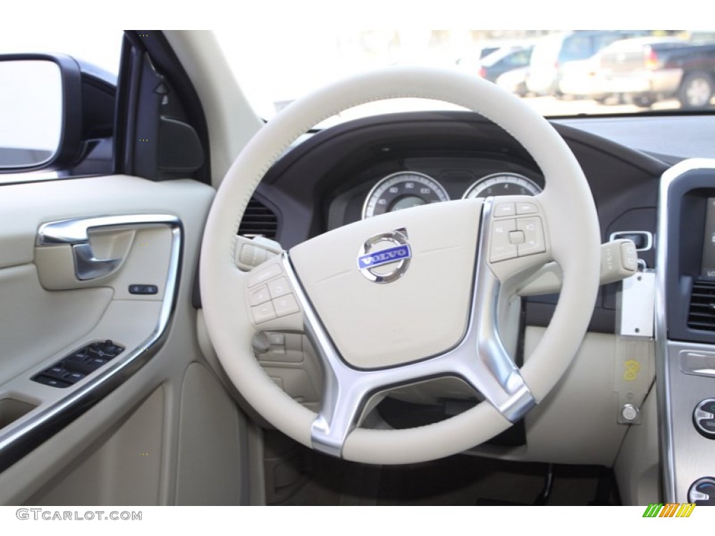 2013 Volvo XC60 3.2 Sandstone Steering Wheel Photo #76944036
