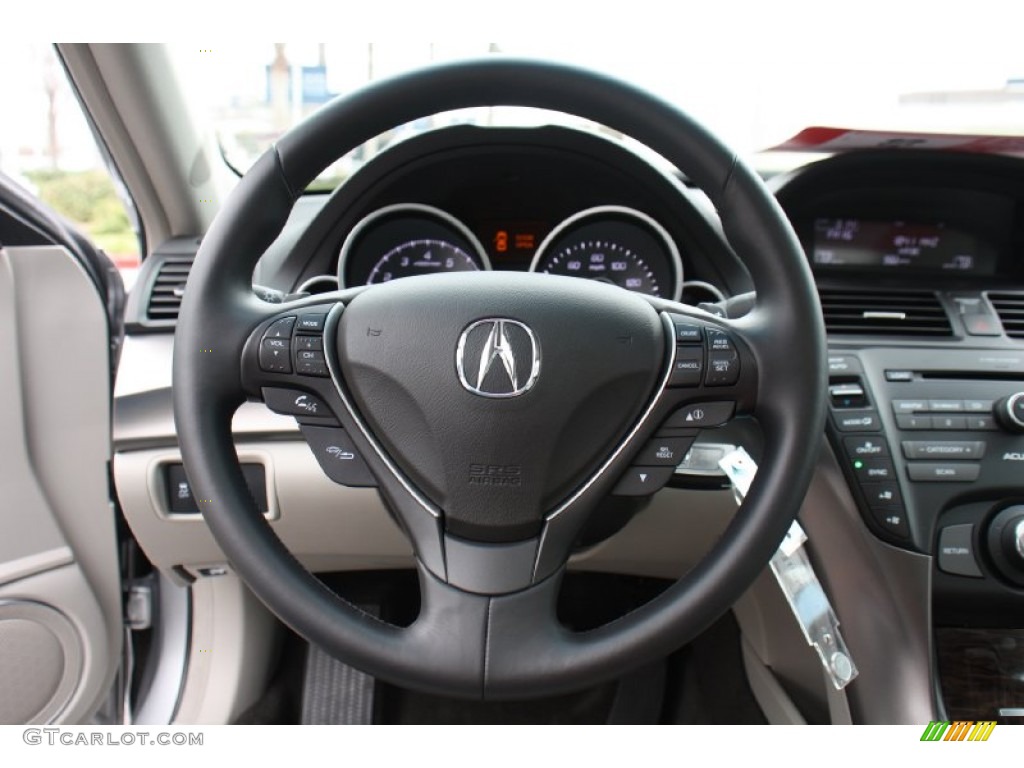 2013 Acura TL Standard TL Model Graystone Steering Wheel Photo #76944505