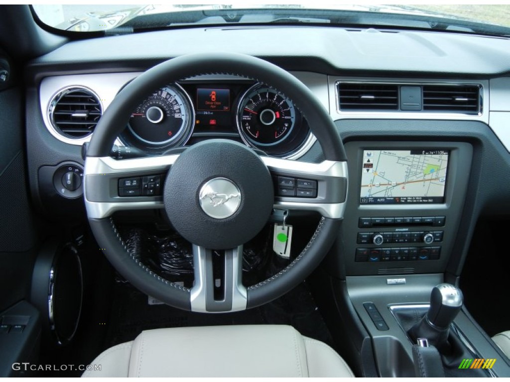 2013 Ford Mustang GT Premium Coupe Stone Dashboard Photo #76944615