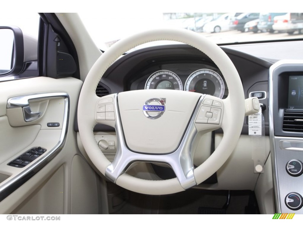 2013 Volvo XC60 3.2 Sandstone Steering Wheel Photo #76944724