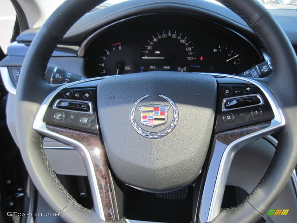 2013 Cadillac XTS Luxury AWD Medium Titanium/Jet Black Steering Wheel Photo #76944801
