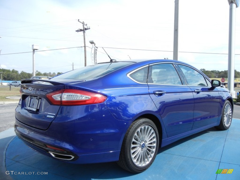 2013 Fusion Titanium - Deep Impact Blue Metallic / Charcoal Black photo #3