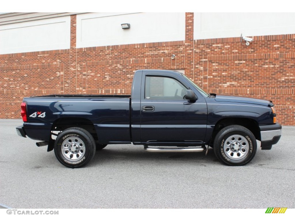 Dark Blue Metallic 2007 Chevrolet Silverado 1500 Classic Work Truck Regular Cab 4x4 Exterior Photo #76946776