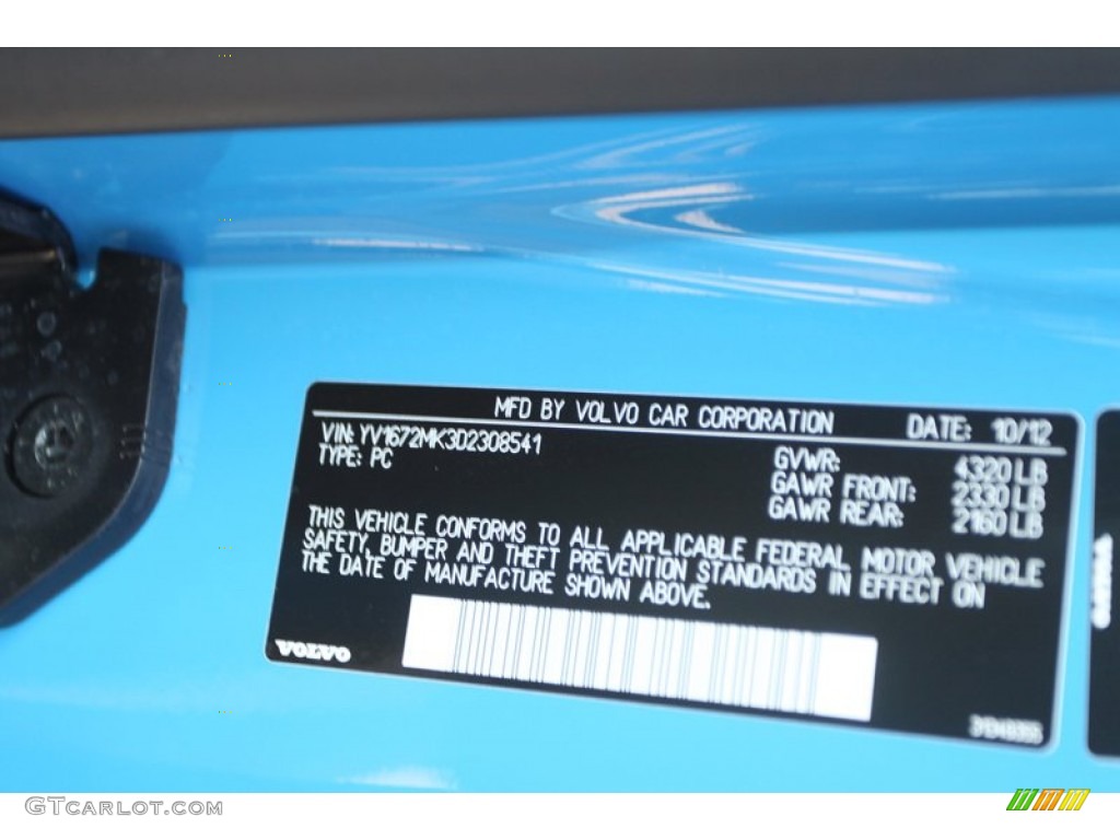 2013 C30 T5 R-Design - Polestar Rebel Blue / Off Black photo #30