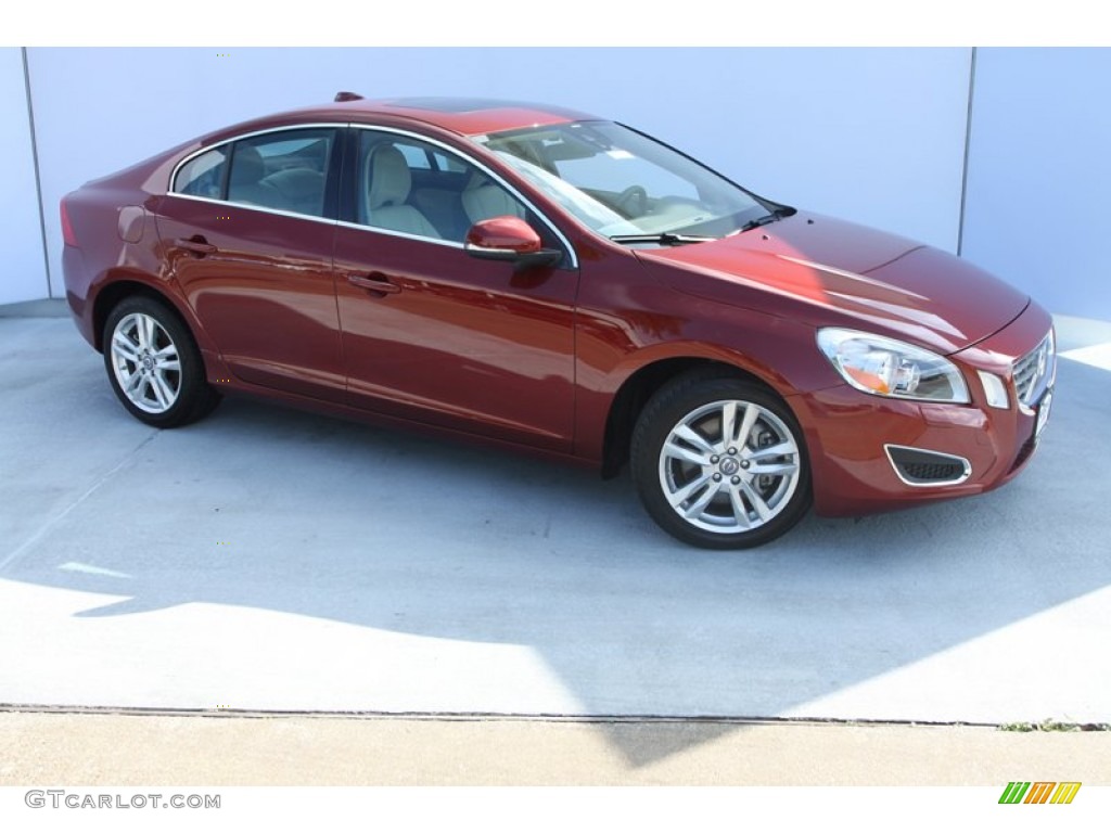 Flamenco Red Metallic 2013 Volvo S60 T6 AWD Exterior Photo #76948229