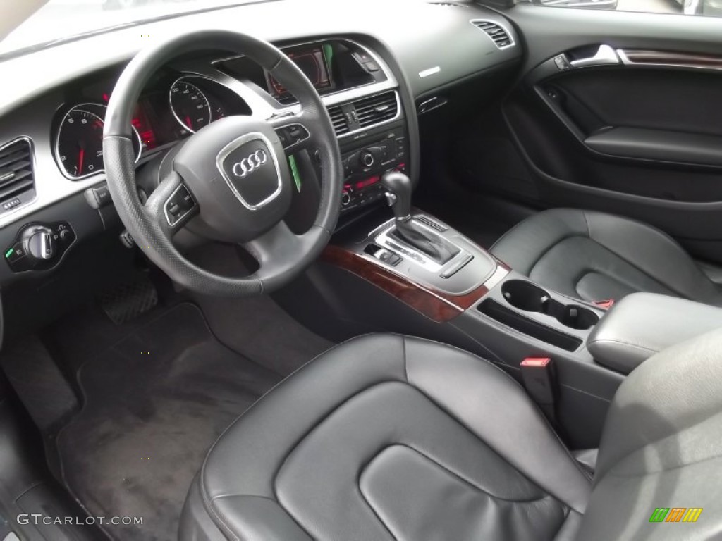 Black Interior 2010 Audi A5 2.0T quattro Coupe Photo #76948681