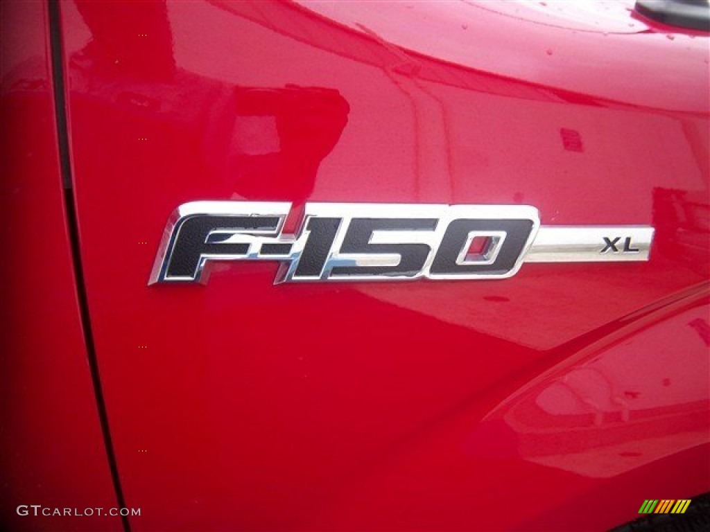 2011 F150 XL Regular Cab - Vermillion Red / Steel Gray photo #5