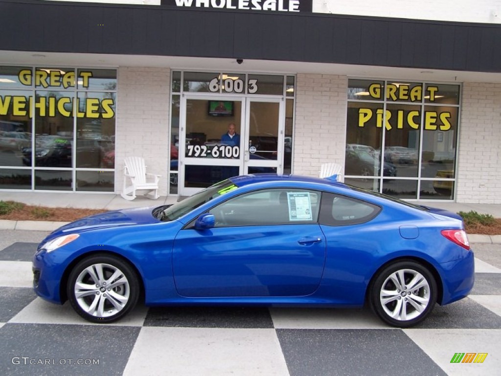 2012 Genesis Coupe 2.0T - Mirabeau Blue / Black Cloth photo #1