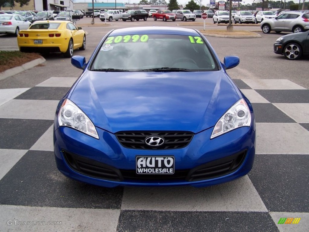 2012 Genesis Coupe 2.0T - Mirabeau Blue / Black Cloth photo #2