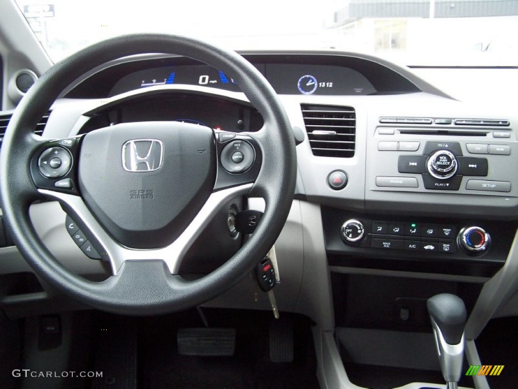 2012 Honda Civic EX Sedan Stone Dashboard Photo #76952437