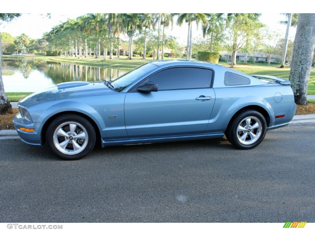 2007 Mustang GT Premium Coupe - Windveil Blue Metallic / Dark Charcoal photo #3