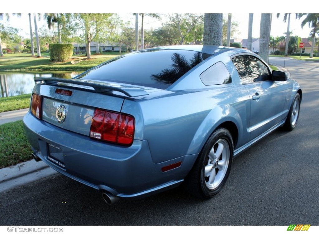 2007 Mustang GT Premium Coupe - Windveil Blue Metallic / Dark Charcoal photo #7