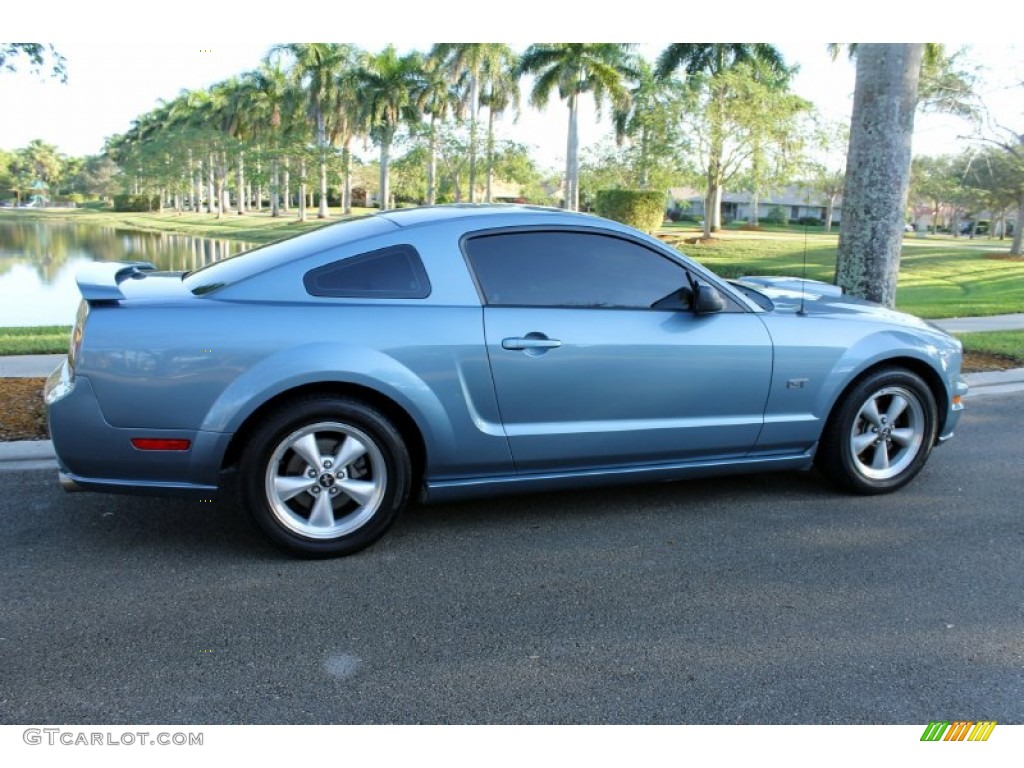2007 Mustang GT Premium Coupe - Windveil Blue Metallic / Dark Charcoal photo #9