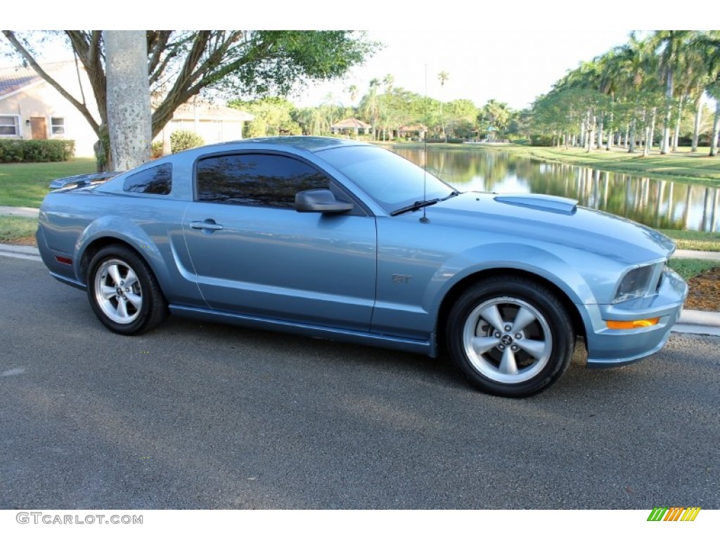 2007 Mustang GT Premium Coupe - Windveil Blue Metallic / Dark Charcoal photo #11