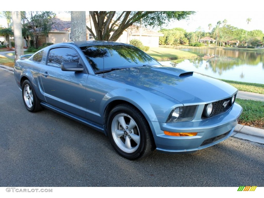 2007 Mustang GT Premium Coupe - Windveil Blue Metallic / Dark Charcoal photo #12