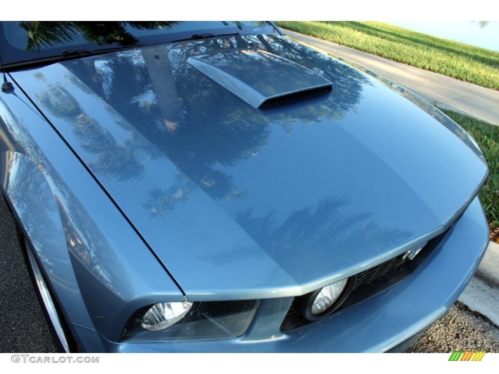2007 Mustang GT Premium Coupe - Windveil Blue Metallic / Dark Charcoal photo #17