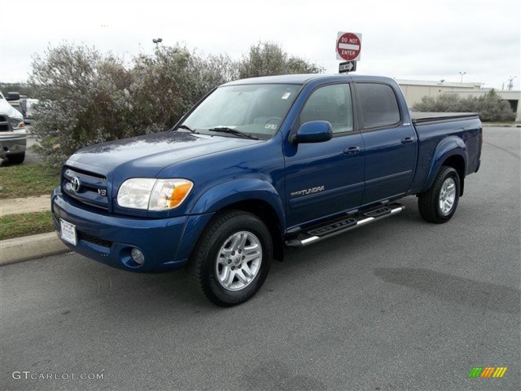 2006 Tundra Limited Double Cab - Spectra Blue Mica / Light Charcoal photo #2
