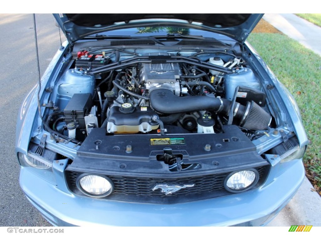2007 Mustang GT Premium Coupe - Windveil Blue Metallic / Dark Charcoal photo #34